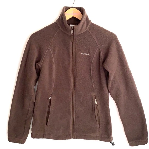 Columbia full zip Brown Fleece jacket, Size M - Picture 1 of 6